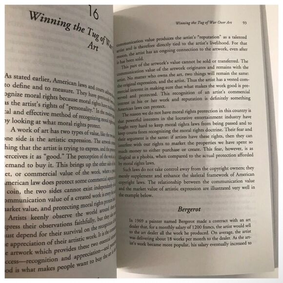 The Legal & Moral Rights Of All Artists by Amelia Vetrone Paperback Book EUC - Picture 8 of 10